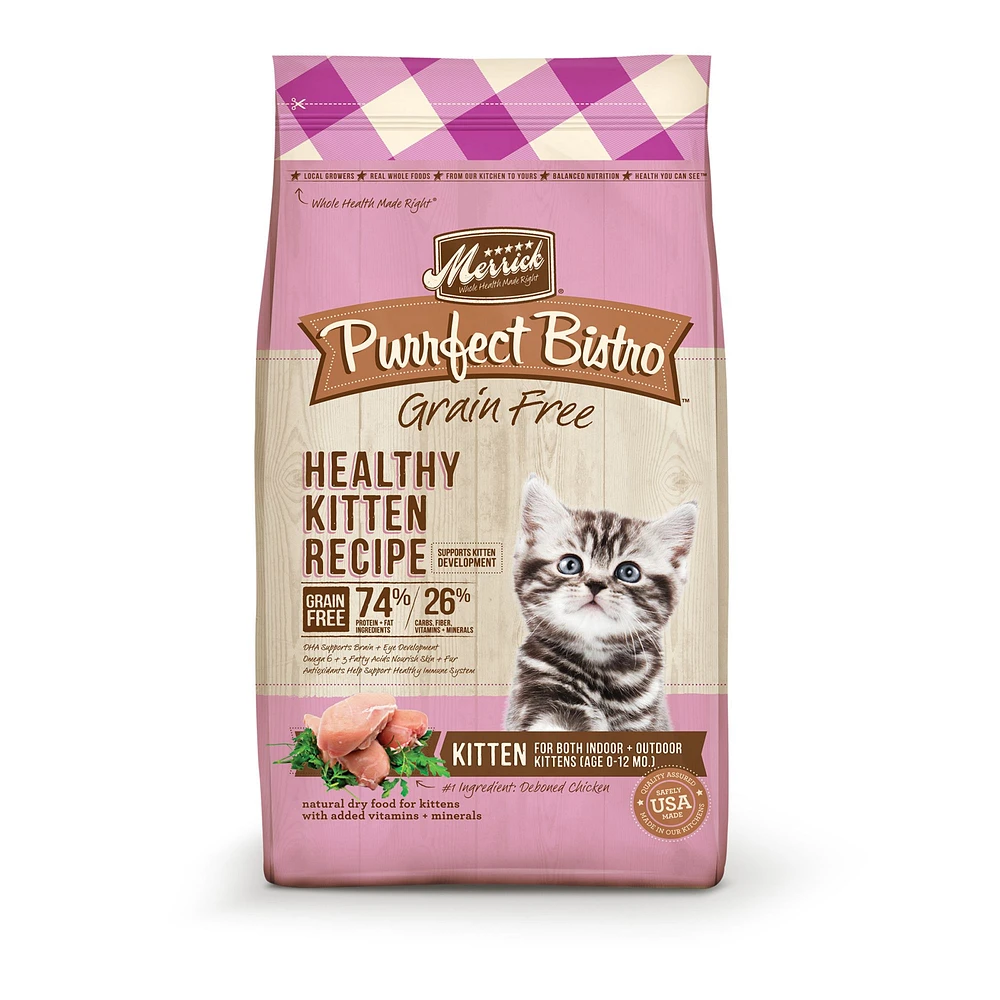 Merrick Purrfect Bistro Kitten Dry Cat Food Chicken Grain Free