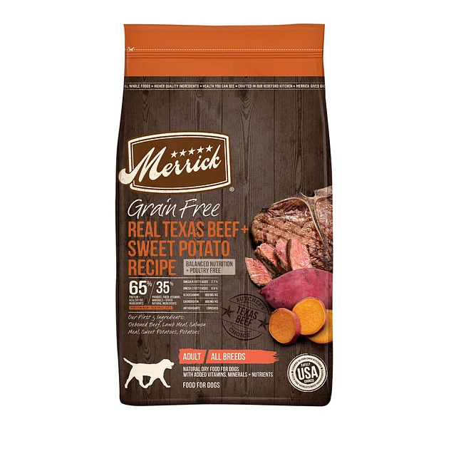 Merrick Grain Free Beef Flavored Adult Dry Dog Food Corn Free