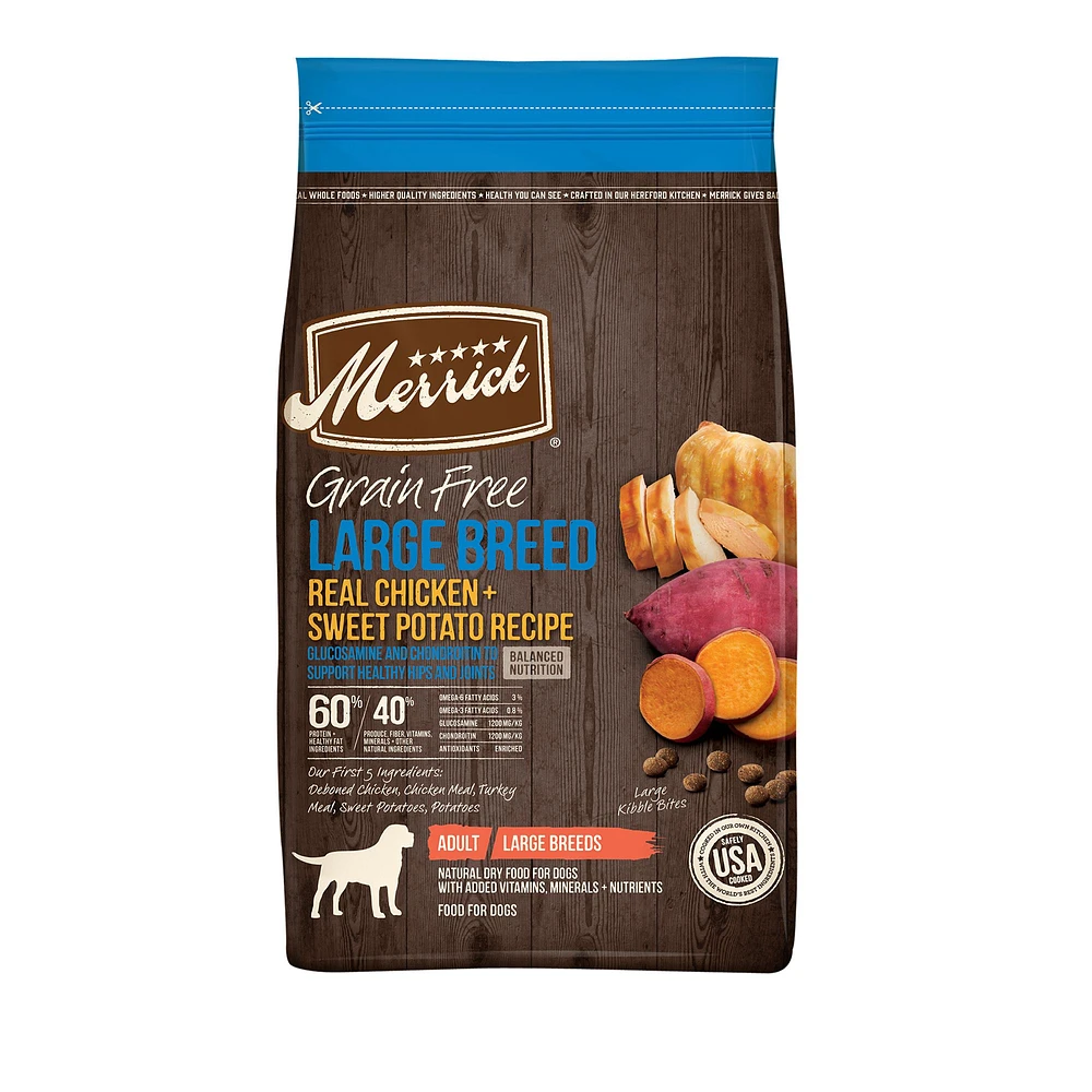 Merrick Grain Free Large Breed Chicken Flavored Adult Dry Dog Food Grain Free Corn Free