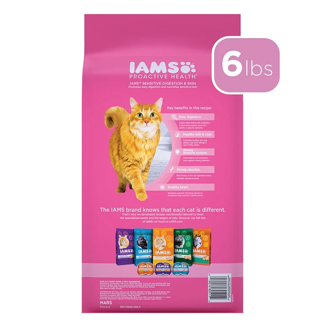 IAMS Proactive Health Adult Dry Cat Food Healthy Adult Salmon