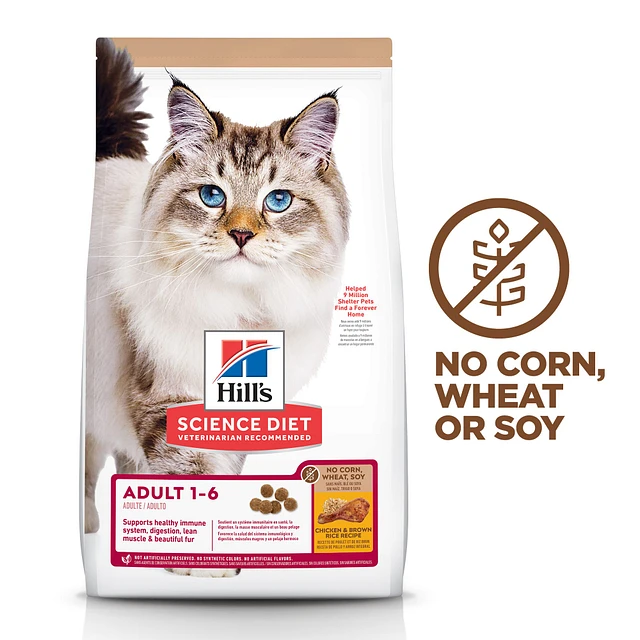 Hill s Science Diet No Corn No Wheat No Soy Adult Dry Cat Food