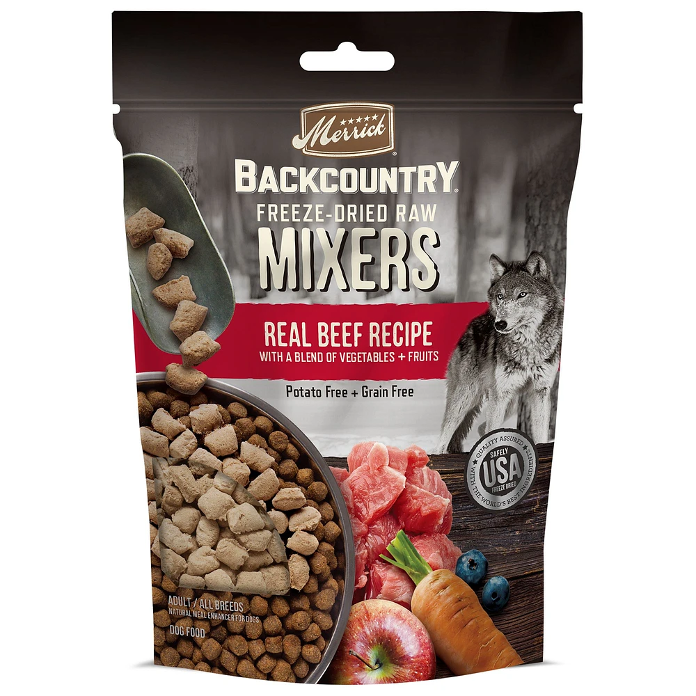 Merrick Backcountry Adult Dry Dog Food Topper Beef Corn Free