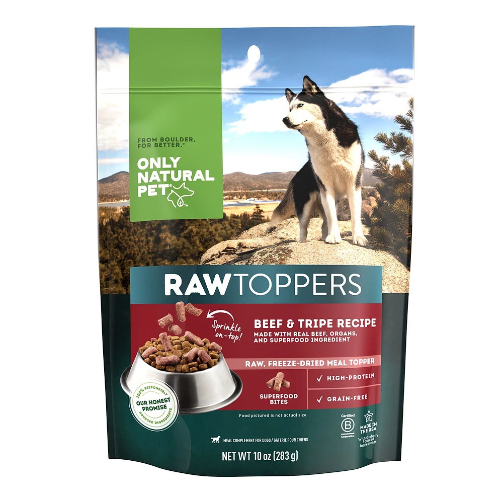 Only Natural Pet RawNibs Adult Dog Meal Topper 10 Oz The