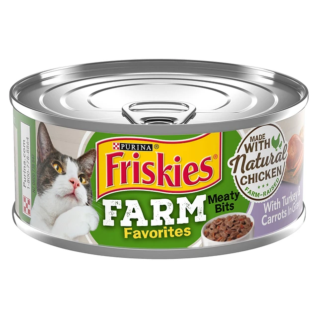 Purina Friskies Farm Favorites Adult Cat Wet Food 6.04 oz. No Artificial Colors or Flavors