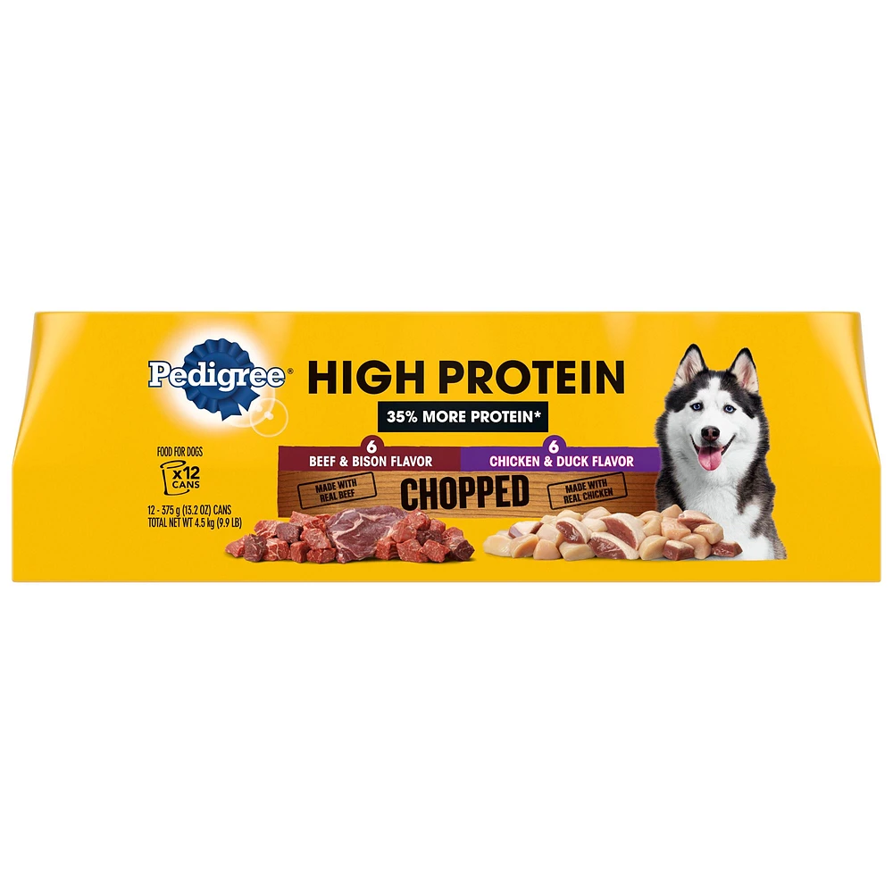 Pedigree High Protein All Life Stage Wet Dog Food Chopped 12