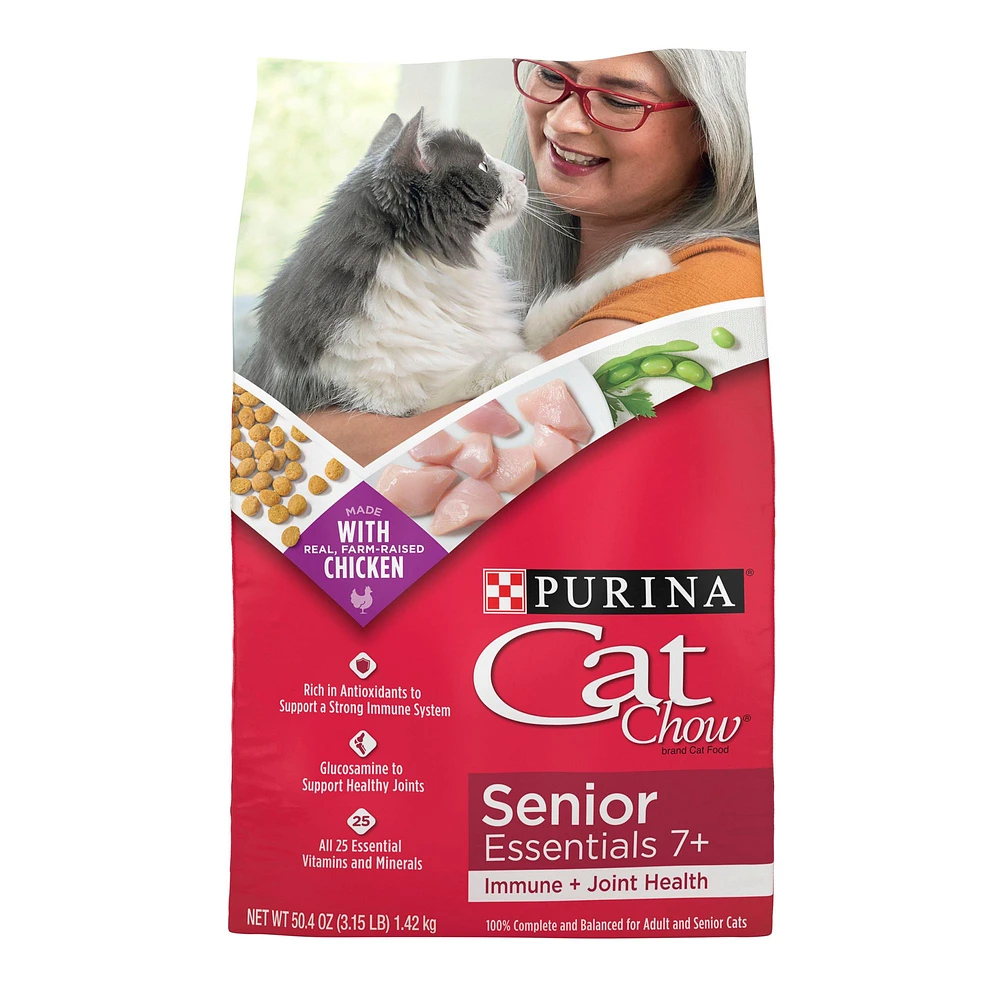 Purina Cat Chow Senior Cat Dry Food Chicken No Artificial