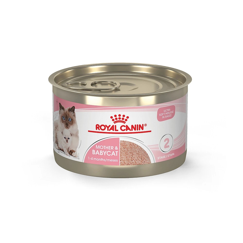 Royal Canin Feline Health Nutrition Mother Babycat Mousse in Sauce Wet Cat Food 5.1 oz can