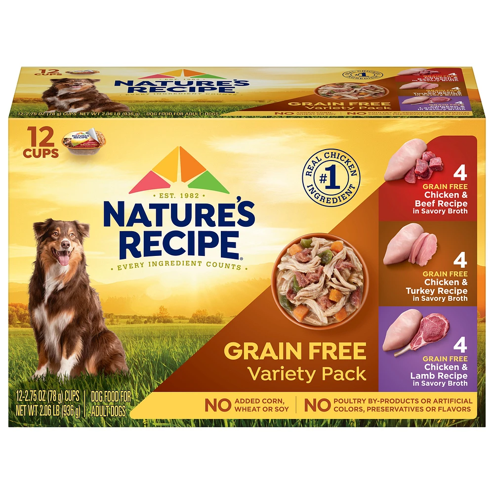 Nature s Recipe Prime Blends Wet Dog Food Adult Chicken Beef