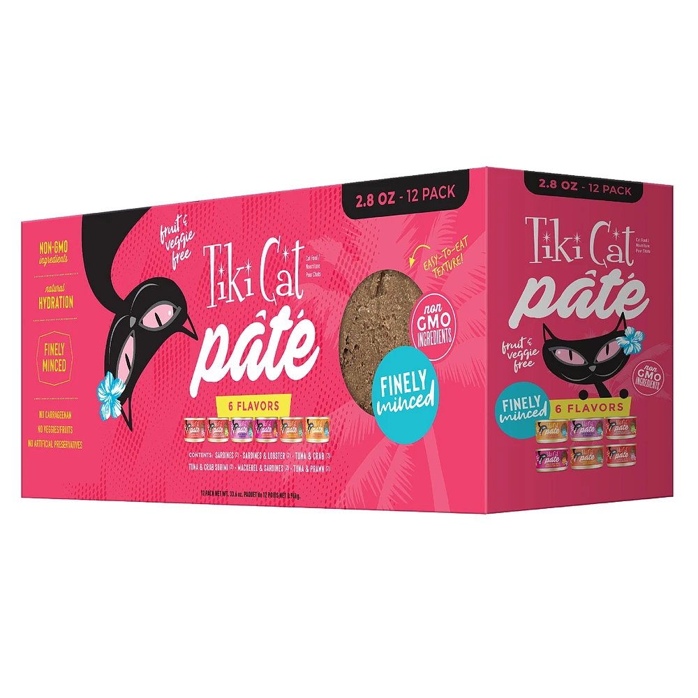 Tiki Cat Pate Cat Food Non GMO Natural Fruit Veggie Free