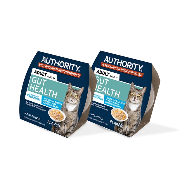 Authority Gut Health Cat Wet Food 3 Oz Flaked in Broth With