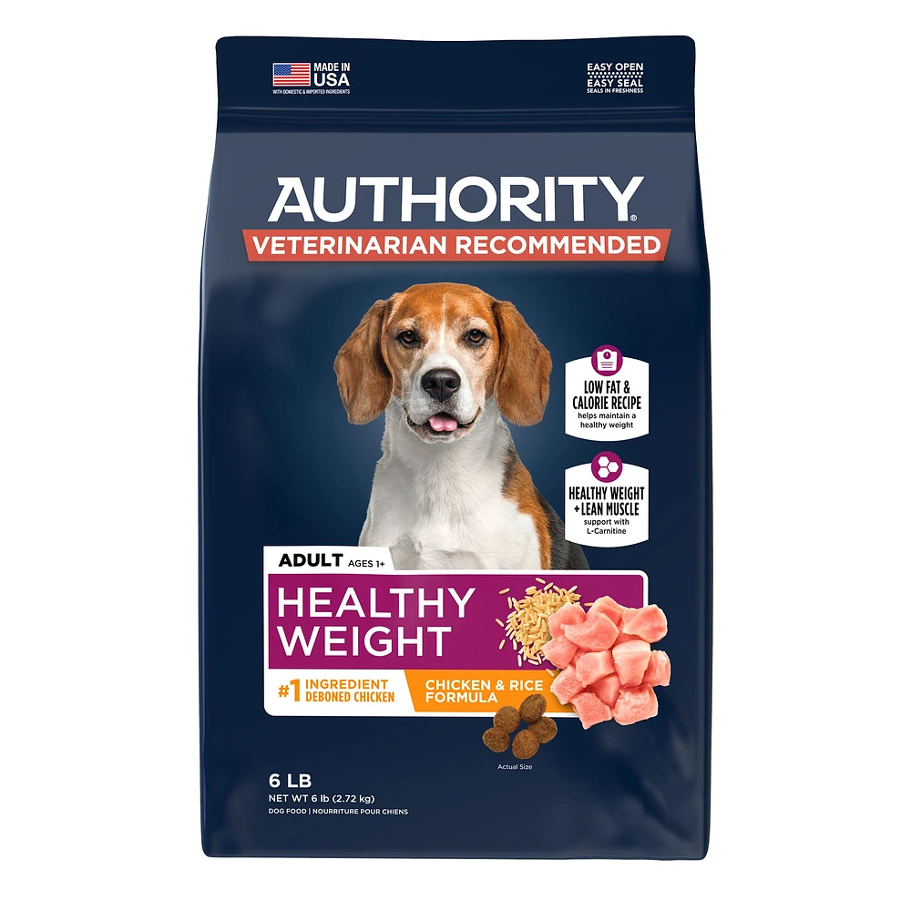 Authority Healthy Weight Adult Dry Dog Food Chicken The