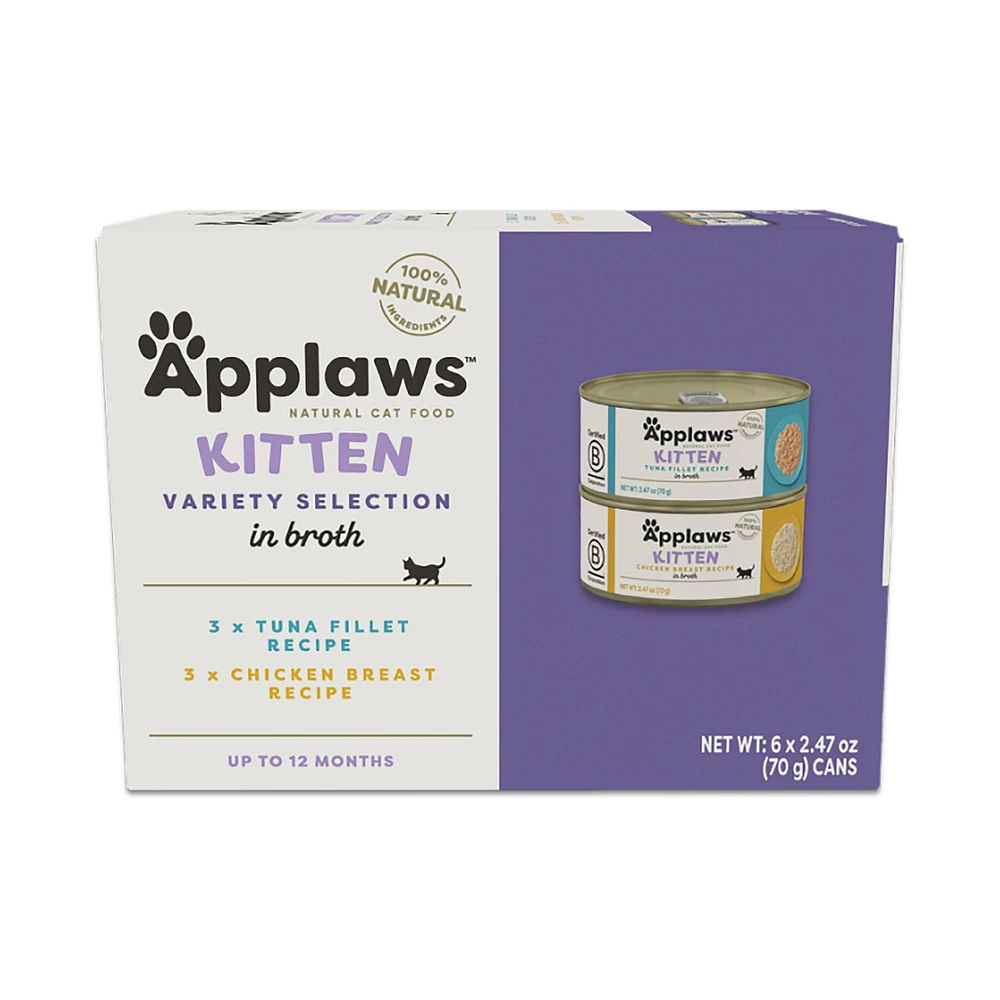 Applaws Kitten Wet Cat Food in Broth Variety Pack 6ct Natural