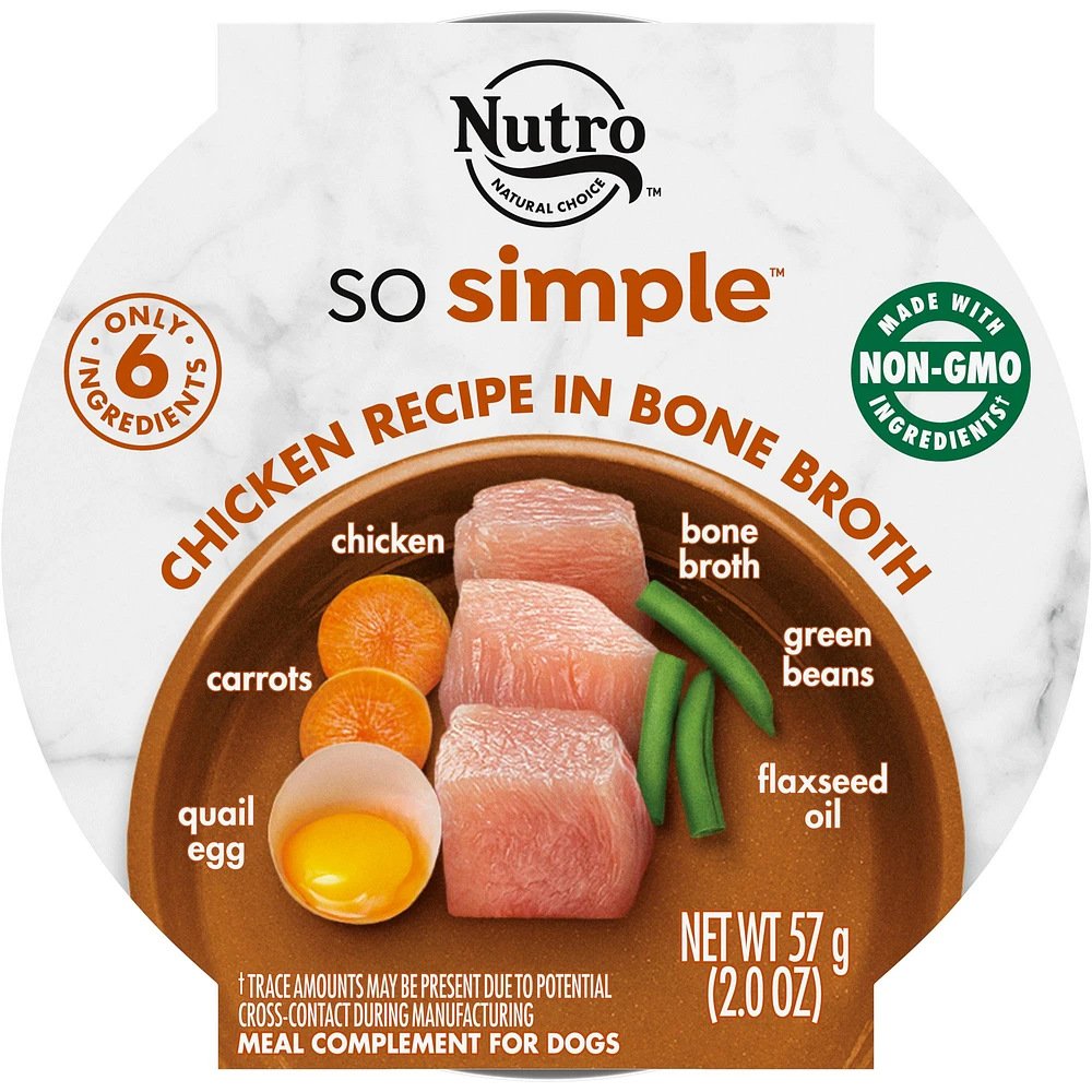 NUTRO So Simple Meal Complement Adult Wet Dog Food in Bone Broth