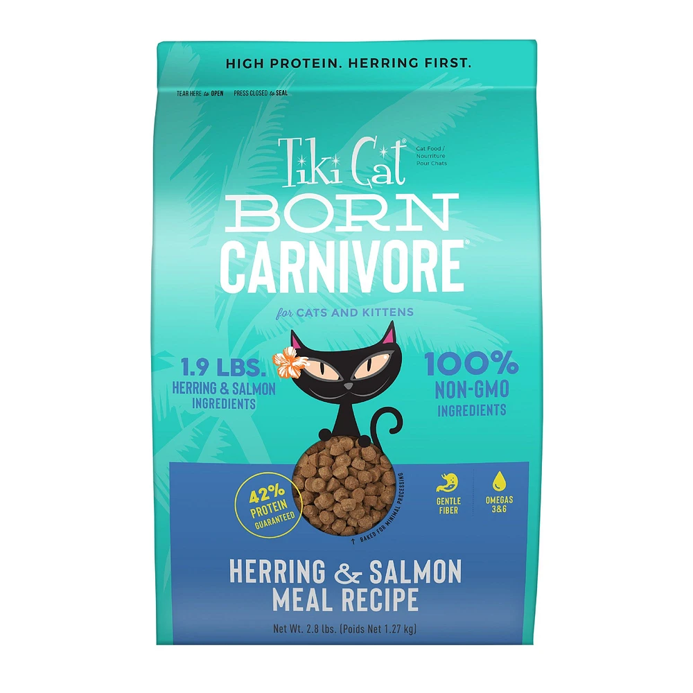 Tiki Cat Born Carnivore for Cats Kittens Food Herring