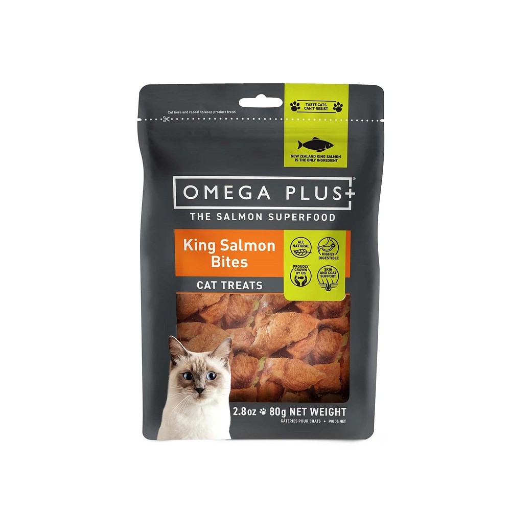 Omega Plus King Salmon Bites Cat Treats Natural Limited