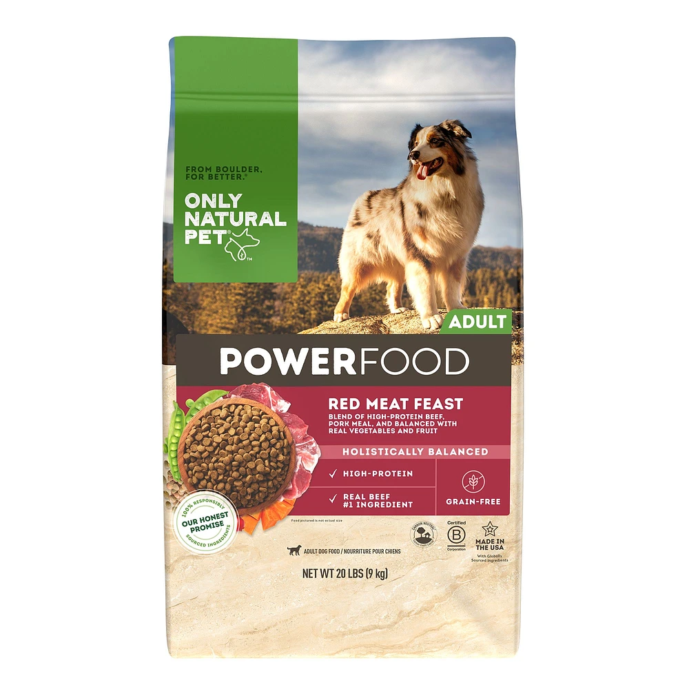 Only Natural Pet PowerFood All Life Stage Dry Dog Food Red Meat