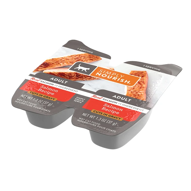 Simply Nourish Adult Wet Cat Food Cuts in Gravy Split Cup