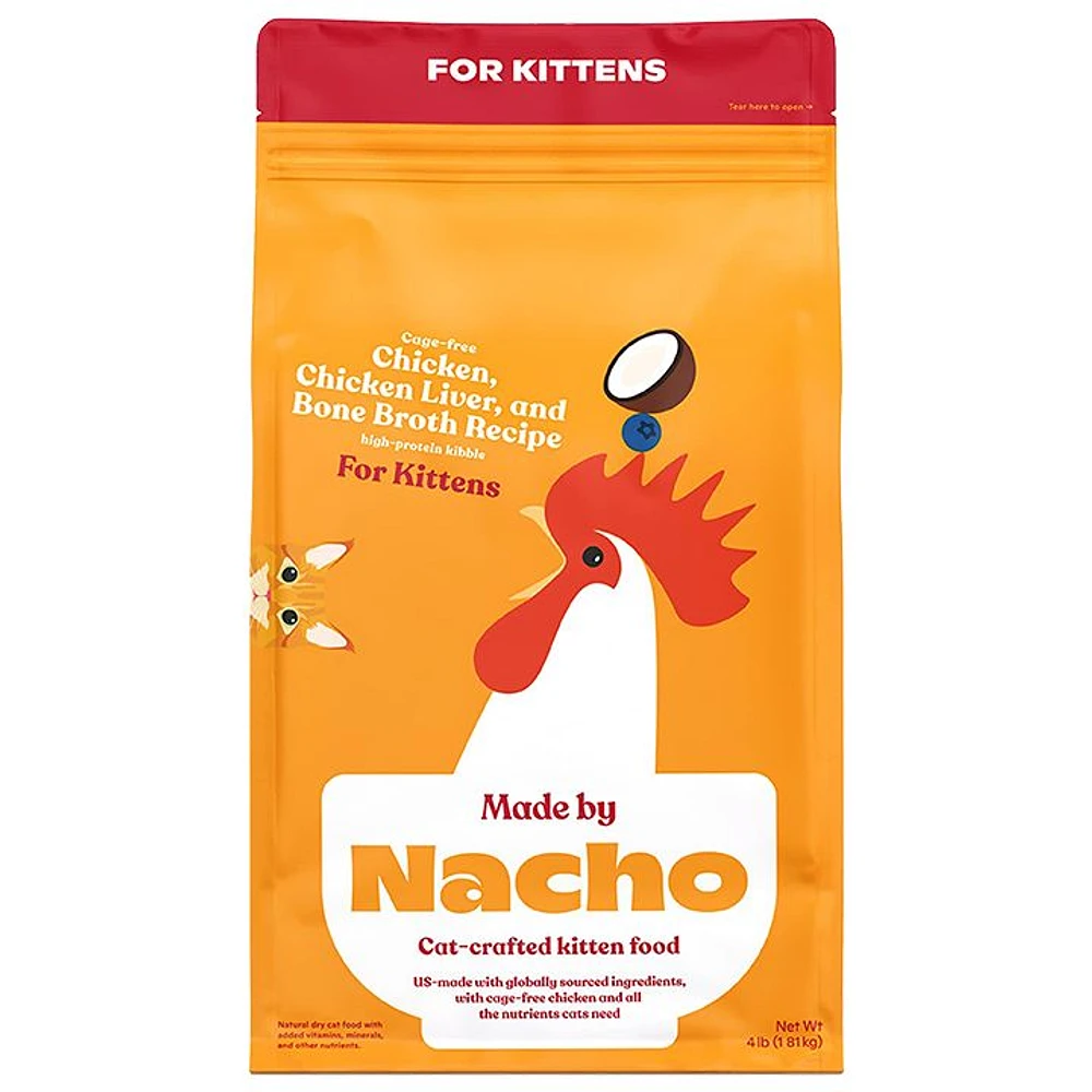 Made by Nacho Kitten Cat Food Natural High Protein Chicken