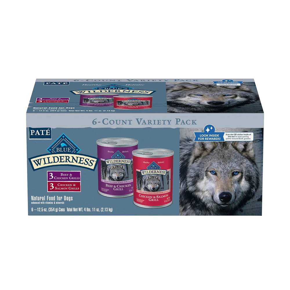 Blue Buffalo Wilderness Adult Wet Dog Food High Protein Grain