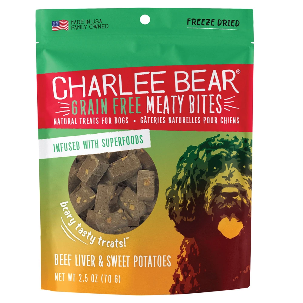 Charlee Bear Meaty Bites Freeze Dried All Life Stage Dog Treats