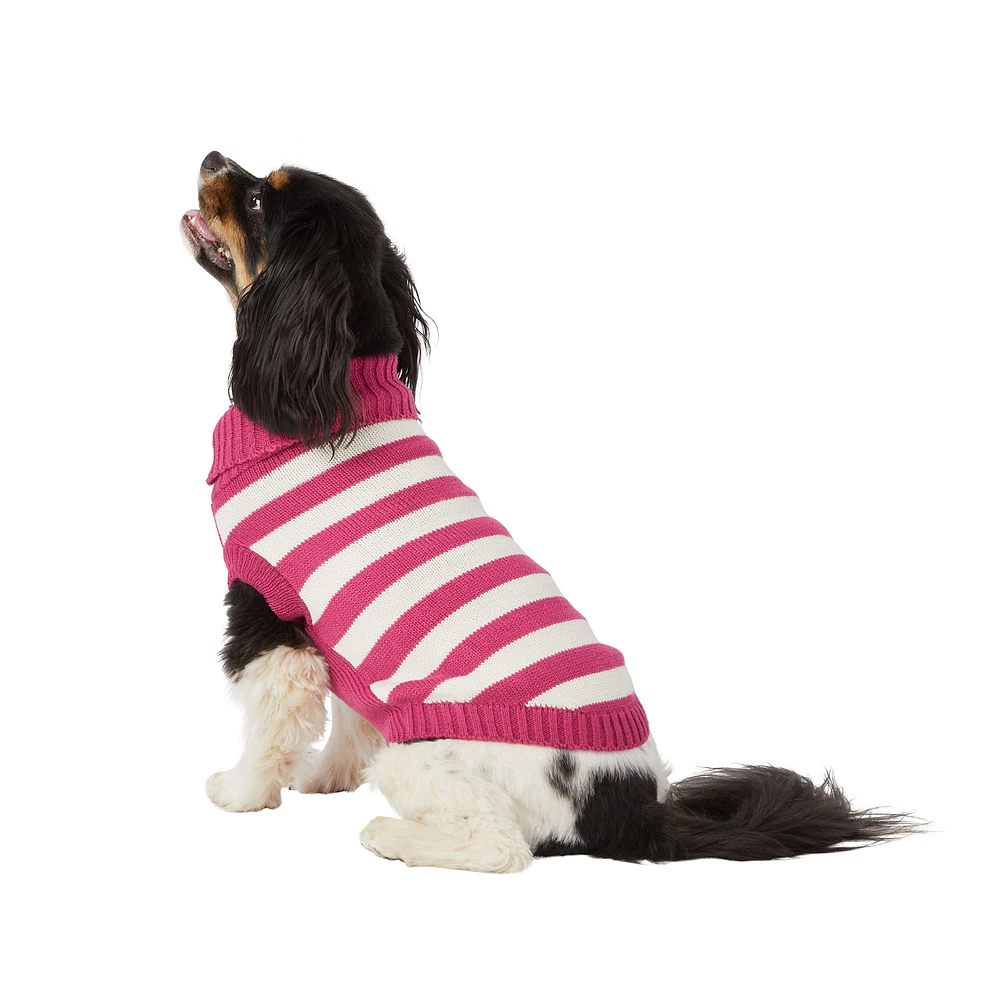 Top Paw Value Striped Dog Sweater The Market Place