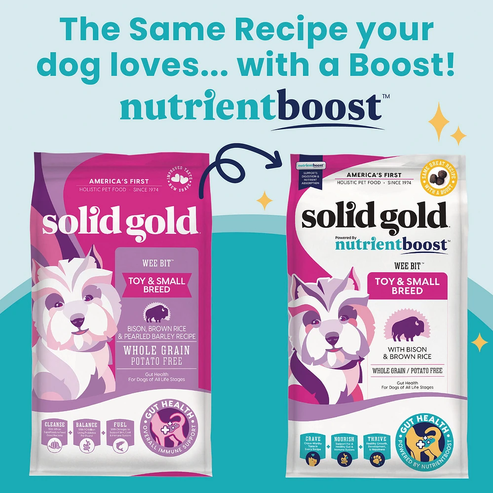 Solid Gold Nutrient Boost Wee Bit Toy Small Breed Adult Dog Food