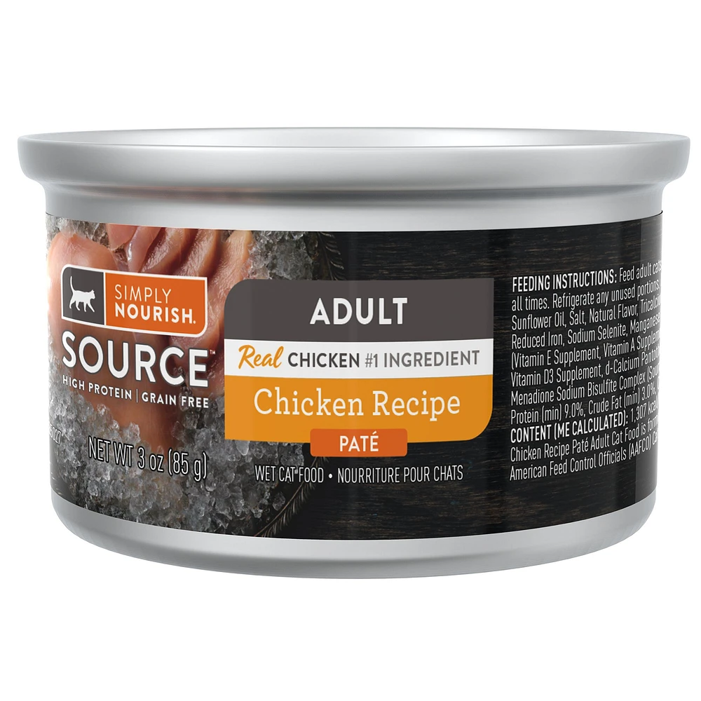 Simply Nourish Source Natural Adult Cat Food Grain Free Pate