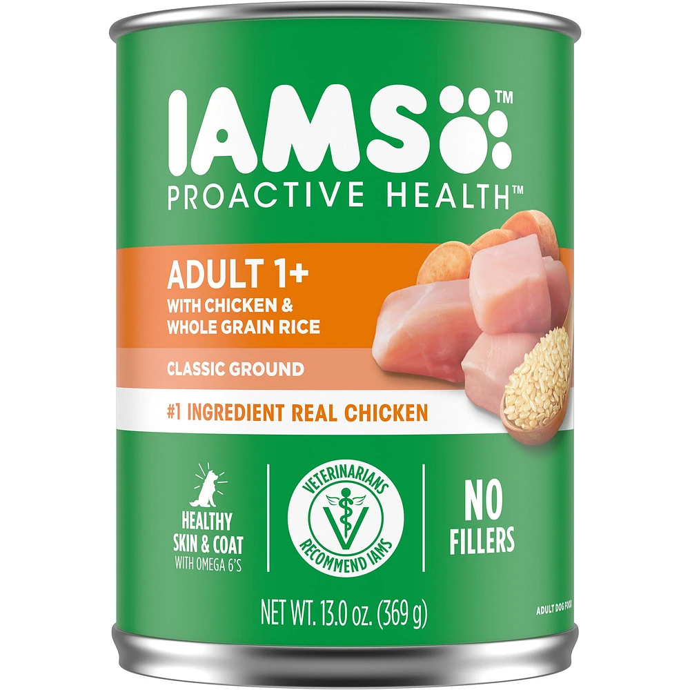 Iams Proactive Health Classic Ground Chicken Rice Adult Wet Dog