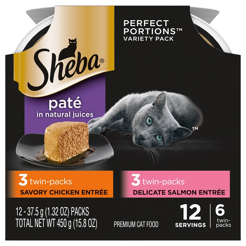 Sheba Perfect Portions Adult Cat Wet Food Pate Variety Pack