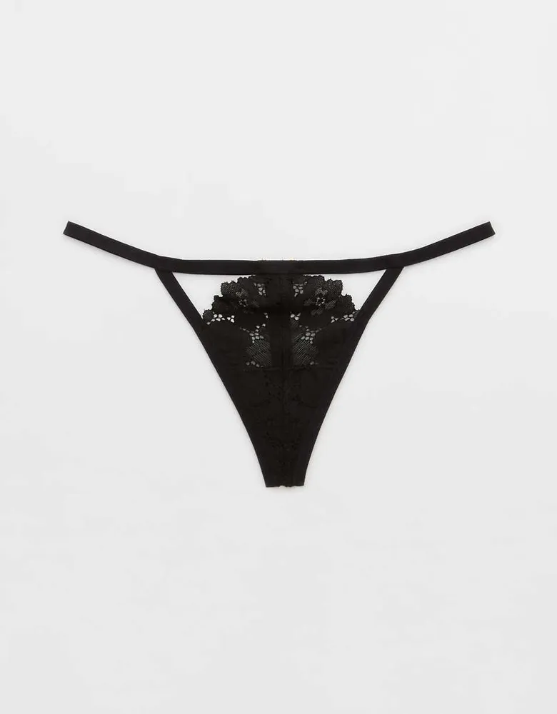 Aerie Poppy Lace Cut Out String Thong Underwear | Mall of America®