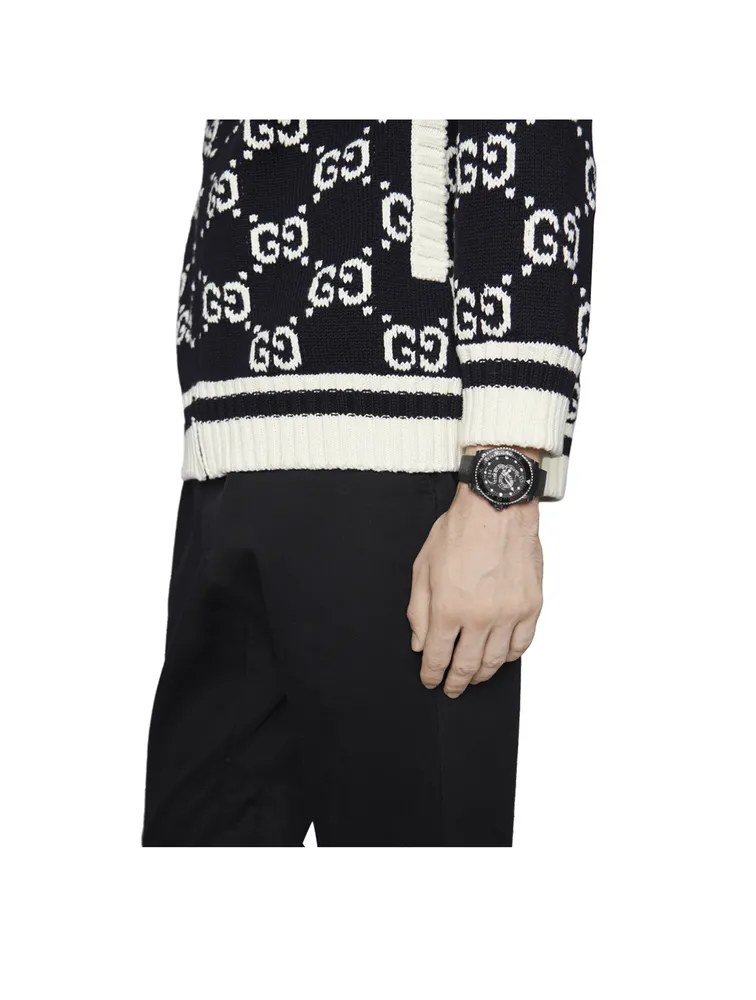 Gucci Dive Snake Stainless Steel Rubber Strap Watch Yorkdale Mall