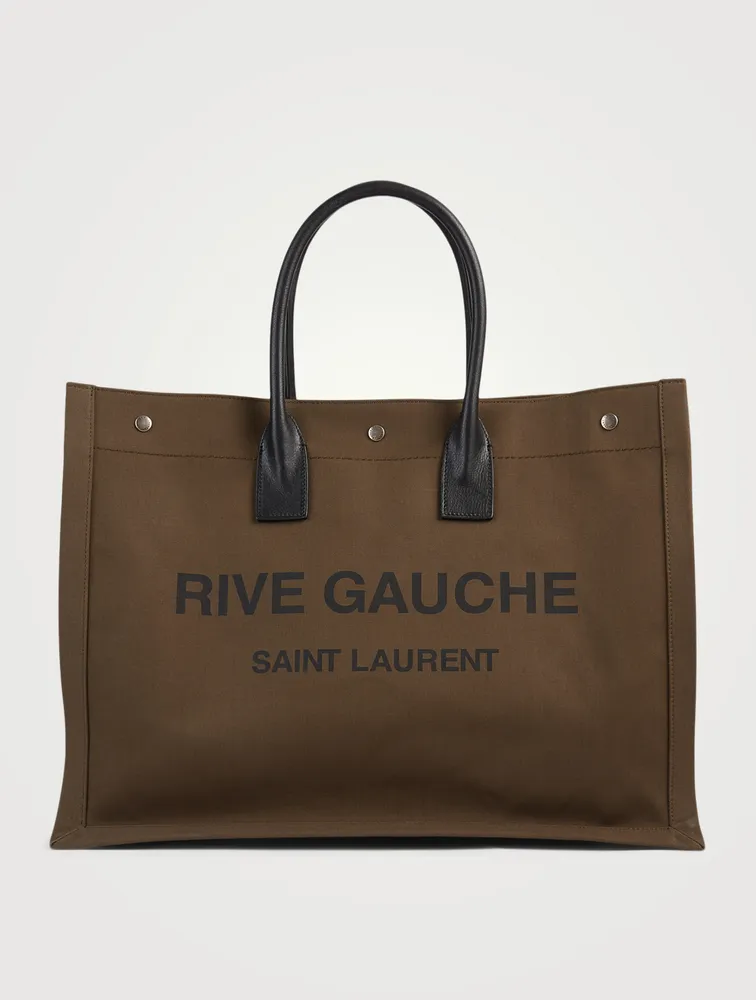 SAINT LAURENT Rive Gauche Canvas Tote Bag | Square One