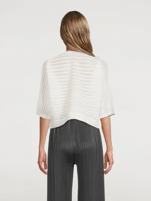 PLEATS PLEASE ISSEY MIYAKE Komorebi Single-Button Cardigan