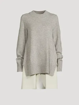 SACAI Suiting Mix Pullover Sweater | Square One