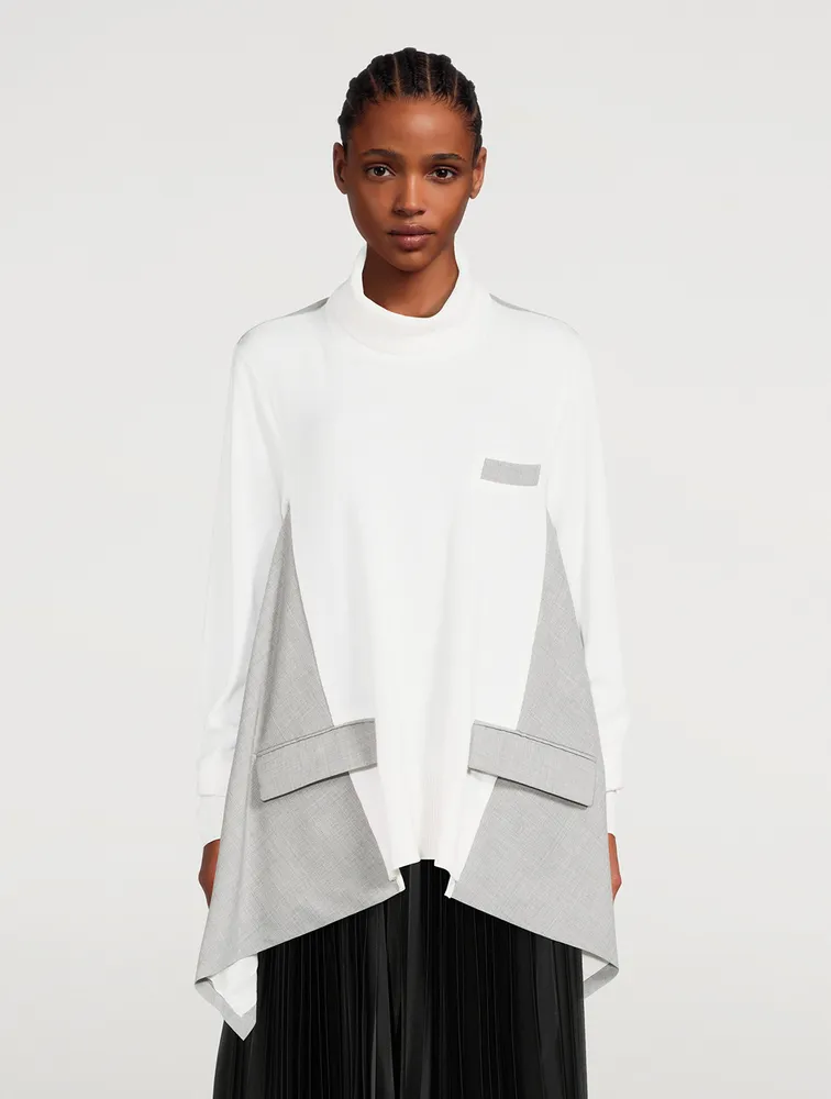 SACAI Suiting Mix Pullover Sweater | Yorkdale Mall