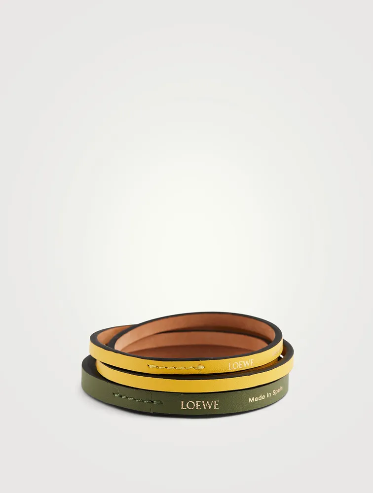 LOEWE + Double Leather Bangle Bracelet | Yorkdale Mall