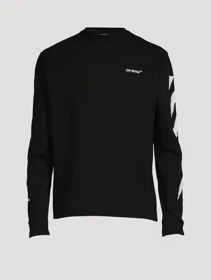 OFF-WHITE Diag Helvetica Skate Long-Sleeve T-Shirt | Square One