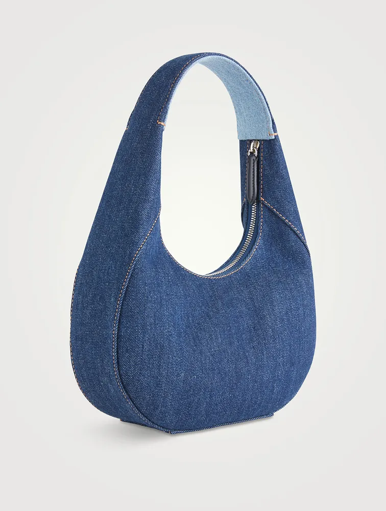 STELLA MCCARTNEY Small Stella Logo Denim Shoulder Bag | Square One