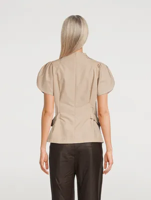 3.1 PHILLIP LIM Puff-Sleeve Poplin Blouse | Square One