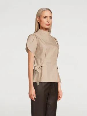 3.1 PHILLIP LIM Puff-Sleeve Poplin Blouse | Square One