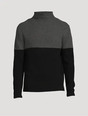 THEORY Wool And Cashmere Mockneck Sweater | Square One