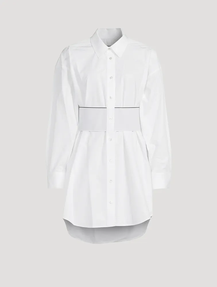 在庫限りッ！アウトレット sacai Cotton シャツワンピース ミニ Poplin