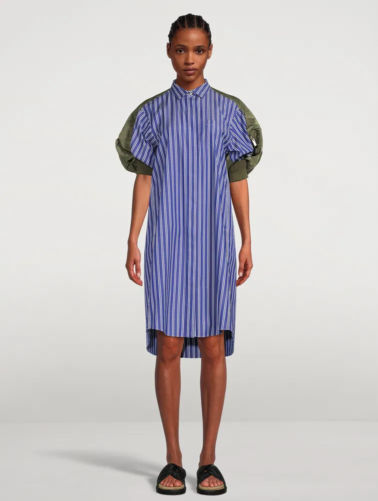 SACAI Nylon Twill Mix Dress | Square One