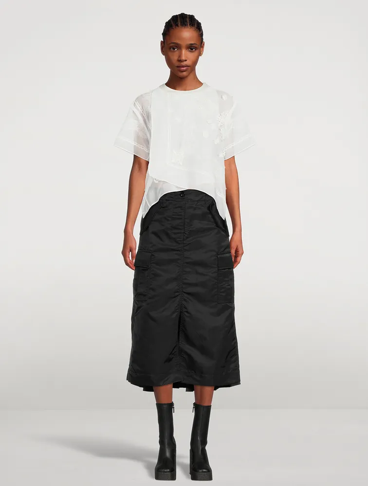 SACAI Nylon Twill Mix Cargo Skirt | Square One