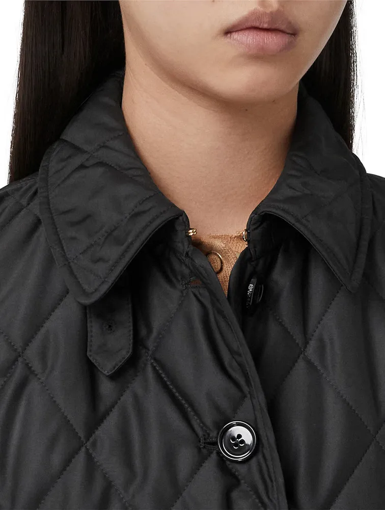 Diamond quilted shop thermoregulated harrington jacket