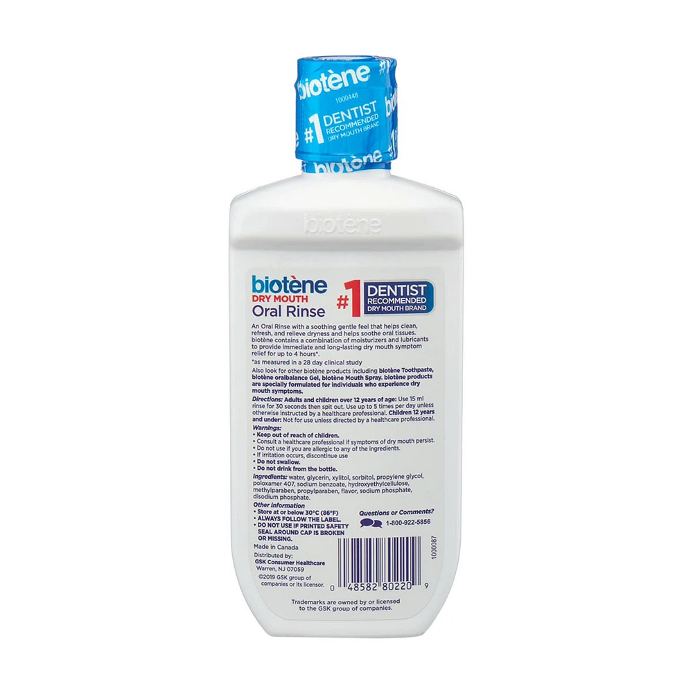 Biotene Dry Mouth Oral Rinse Fresh Mint Mouthwash, 8 fl oz | Hamilton Place