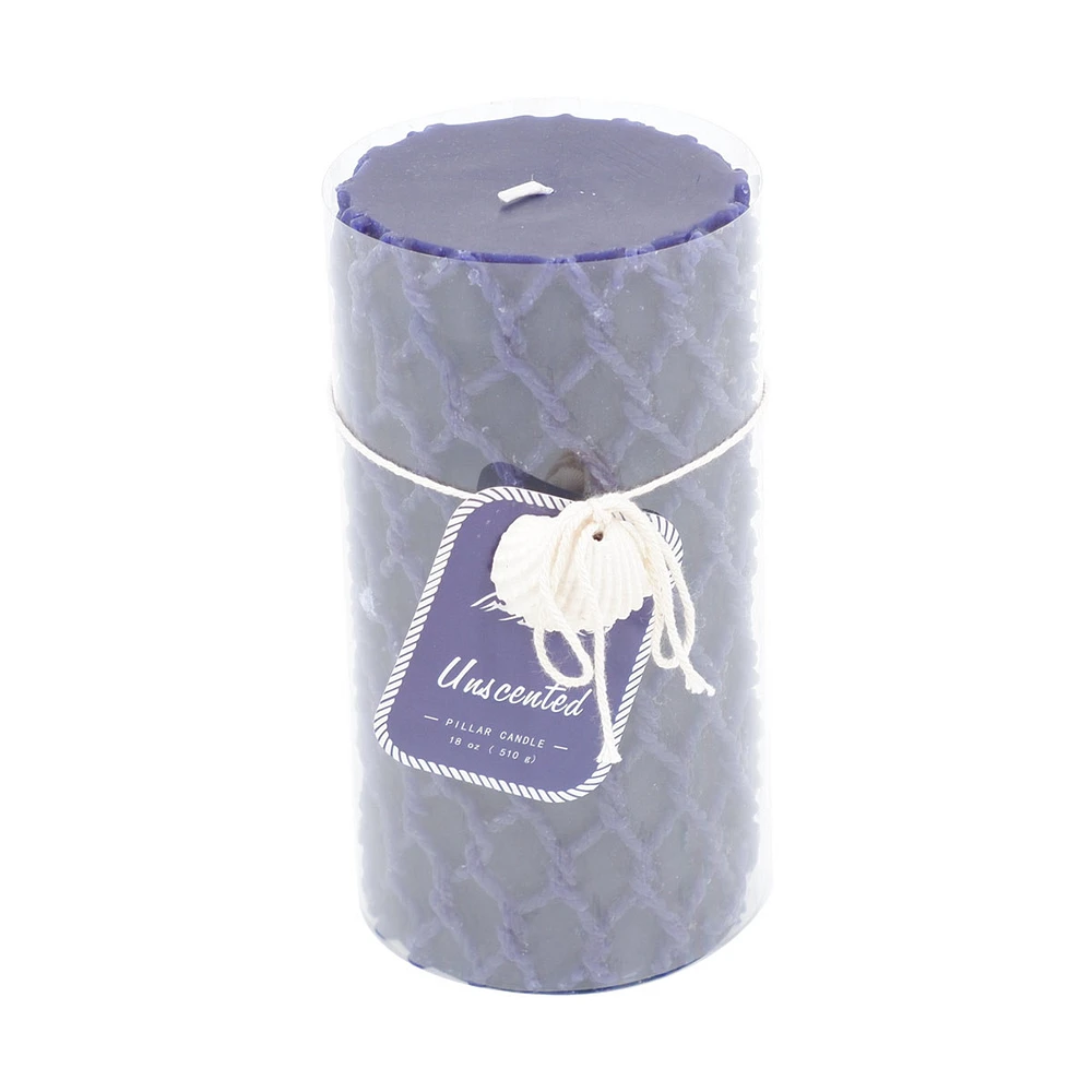 Popshelf Navy Pillar Candle | Hamilton Place