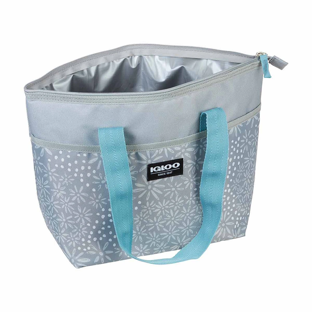 Mini Borsa Frigo Isotermica Igloo Print Essential Rosa – Pieghevole Con Tasca, Rivestimento Antimicrobico, Ideale Per Pasti E Snack