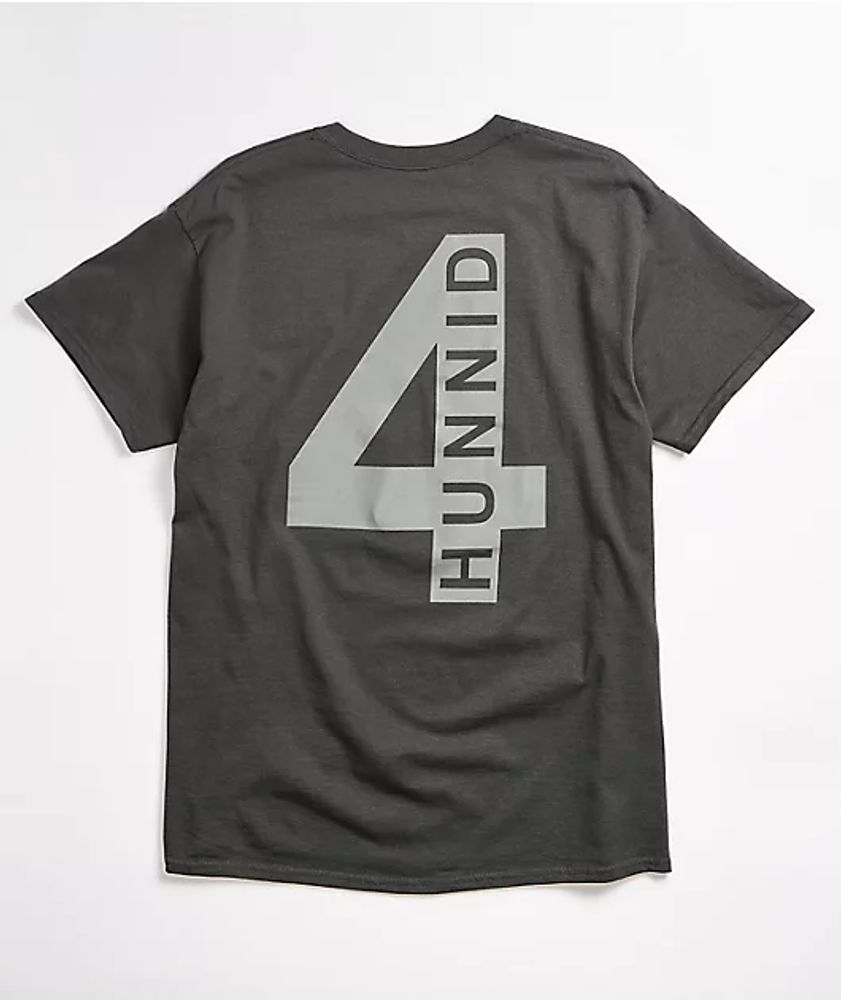 4Hunnid Logo Charcoal T-Shirt | Mall of America®