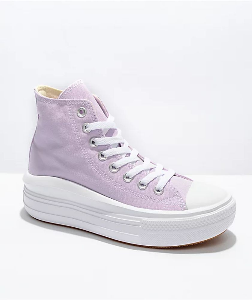 Purple high top converse shoes hotsell
